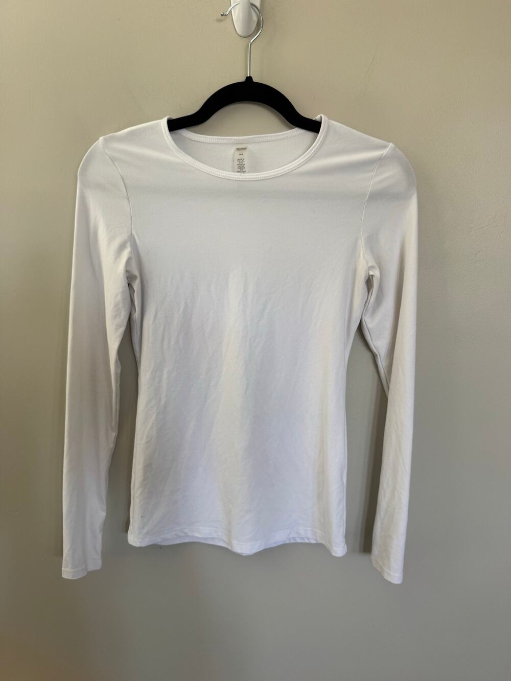 NWOT Beyond Yoga Featherweight Select Long Sleeve Crew in Cloud White SZ S